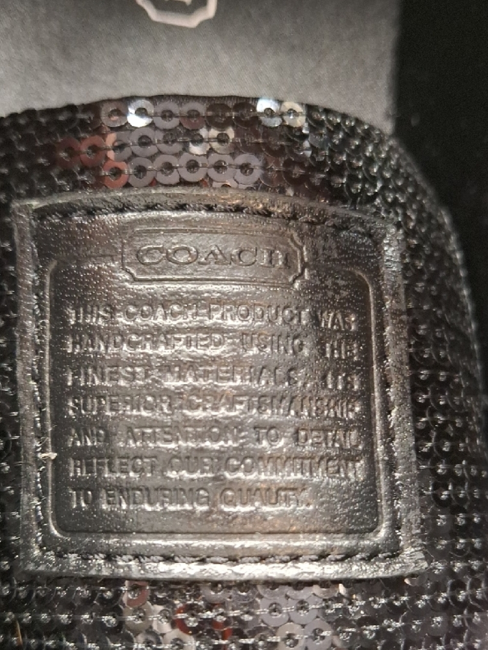Vintage Coach Black and White Low-Top Sequin Sneakers - Picture 14 of 17